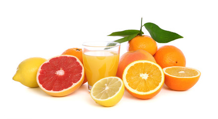 Verre de jus d'agrumes