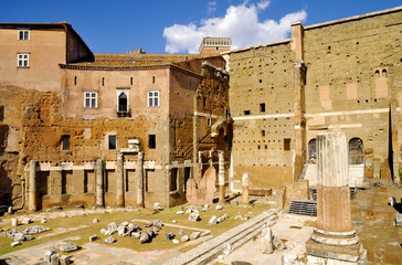 Fototapeta premium Roman Forum, Rome's historic center, Italy.