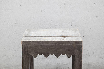 wooden podium with natural lighting