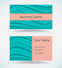 Turquoise business card template