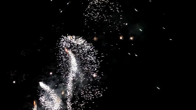 fireworks background with sound in the night

