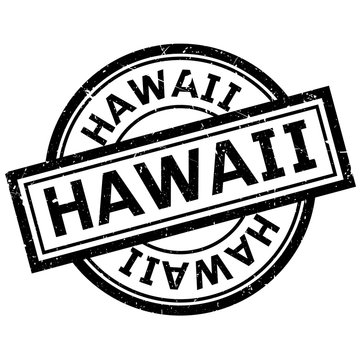 Hawaii rubber stamp. Grunge design with dust scratches. Effects can be easily removed for a clean, crisp look. Color is easily changed.