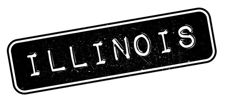Illinois rubber stamp. Grunge design with dust scratches. Effects can be easily removed for a clean, crisp look. Color is easily changed.