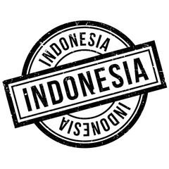Indonesia rubber stamp. Grunge design with dust scratches. Effects can be easily removed for a clean, crisp look. Color is easily changed.