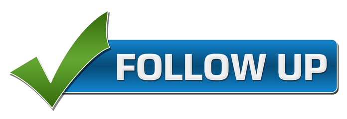 Follow Up Blue Green Tickmark Horizontal 