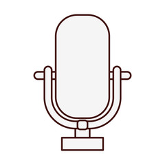 vintage microphone music icon image vector illustration design 