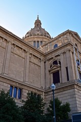 Palacio Nacional  en la montaña de Montjuic, en Barcelona.