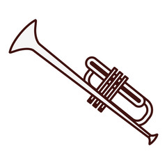 trumpet music icon image vector illustration design 