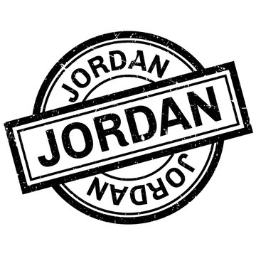 Jordan rubber stamp. Grunge design with dust scratches. Effects can be easily removed for a clean, crisp look. Color is easily changed.