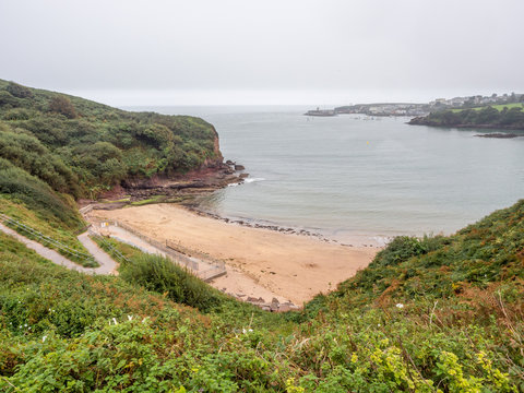 Harbour and sandy bay at Dunmore East, Waterford, Republic of Ireland