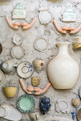 Ceramic cement wall background