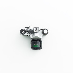 Old Camera Flat lay, Top view