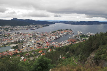Fototapeta na wymiar Bergen city view - Norway