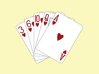 Playing Cards - Flush of Hearts