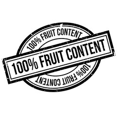 100 percent Fruit Content  rubber stamp. Grunge design with dust scratches. Effects can be easily removed for a clean, crisp look. Color is easily changed.