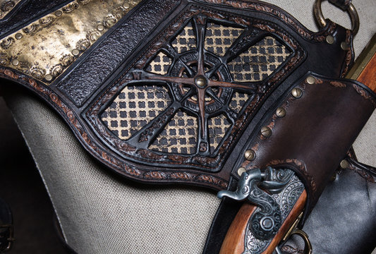 Handgefertigte Steampunk Schulterr&uuml;stung, Film / Theater Kost&uuml;m