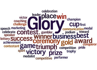Glory, word cloud concept 6