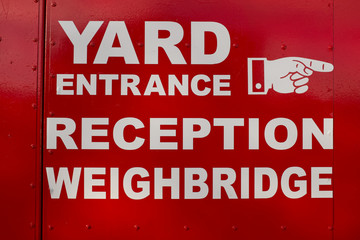 Works yard sign.