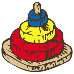 Wooden Toy Stacking Rings