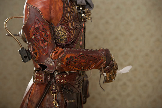 Handgefertigtes Steampunk Filmkost&uuml;m mit Rauchgenerator
