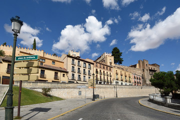 Walls on the San Juan Street in Segovia Spain (Santo Domingo de Guzman)