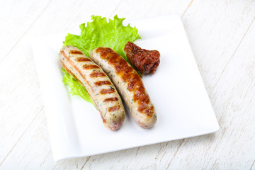 Grilled sausages