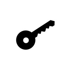Icon key black on white background