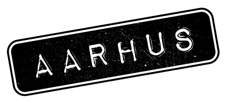 Aarhus rubber stamp. Grunge design with dust scratches. Effects can be easily removed for a clean, crisp look. Color is easily changed.