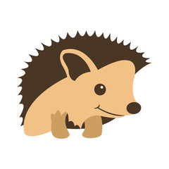 hedgehog vector illustration style Flat