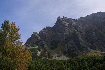Fototapeta na wymiar Peaks of High Tatras Mountains. Slovakia