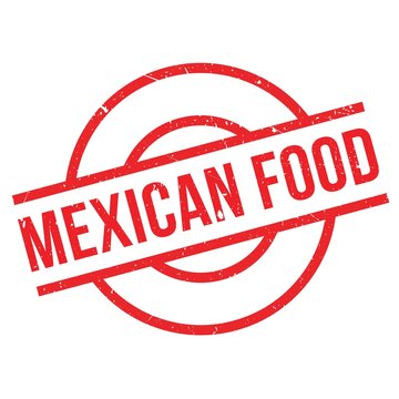 Mexican food rubber stamp. Grunge design with dust scratches. Effects can be easily removed for a clean, crisp look. Color is easily changed.
