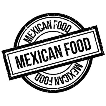 Mexican food rubber stamp. Grunge design with dust scratches. Effects can be easily removed for a clean, crisp look. Color is easily changed.