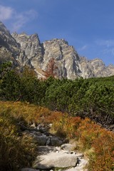 Peaks and clouds in High Tatras. Slovakia