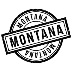 Montana rubber stamp. Grunge design with dust scratches. Effects can be easily removed for a clean, crisp look. Color is easily changed.