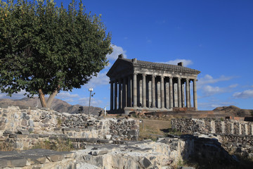 Landscape with ancient Garni Pagan Temple, Armenia