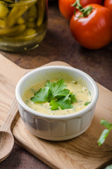 Homamade tartar mayo sauce