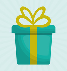 gift box with bow icon image vector illustration design 