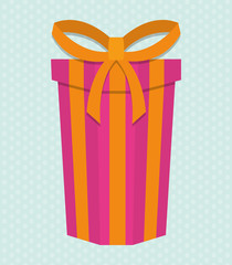 gift box with bow icon image vector illustration design 