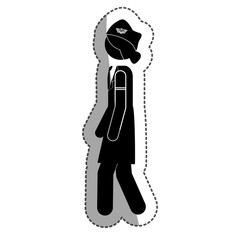 Stewardess icon. Airport travel trip and tourism theme. Isolated design. Vector illustration