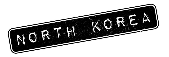 Fototapeta premium North Korea rubber stamp. Grunge design with dust scratches. Effects can be easily removed for a clean, crisp look. Color is easily changed.