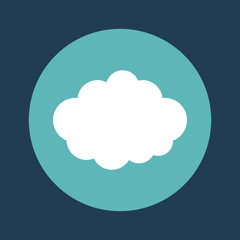 cloud emblem on blue background icon image vector illustration design 