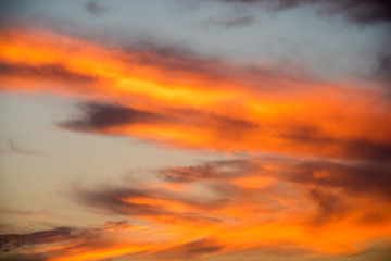 Golden tropical sunset 