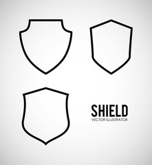 assorted shield silhouette icons image vector illustration design 