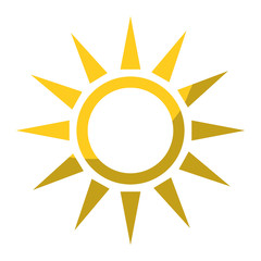 sun shape icon over white background. colorful design. vector illustration