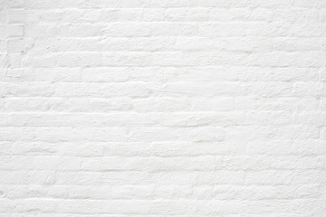 White painted brick wall texture background