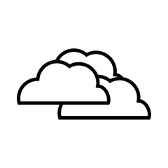 cloud weather icon over white background. vector illustration