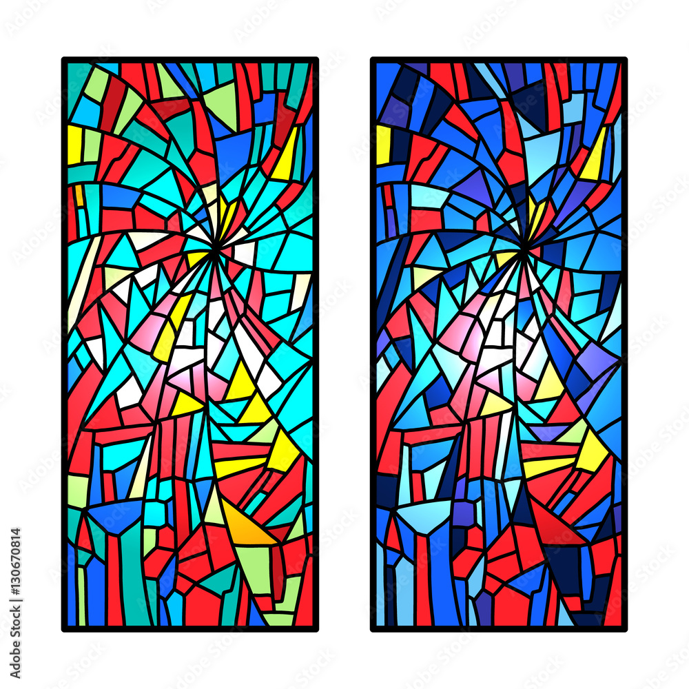 Wall mural stained glass