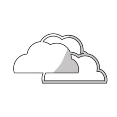 cloud weather icon over white background. vector illustration