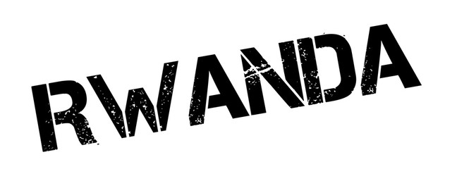 Rwanda rubber stamp. Grunge design with dust scratches. Effects can be easily removed for a clean, crisp look. Color is easily changed.