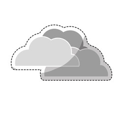 cloud weather icon over white background. vector illustration